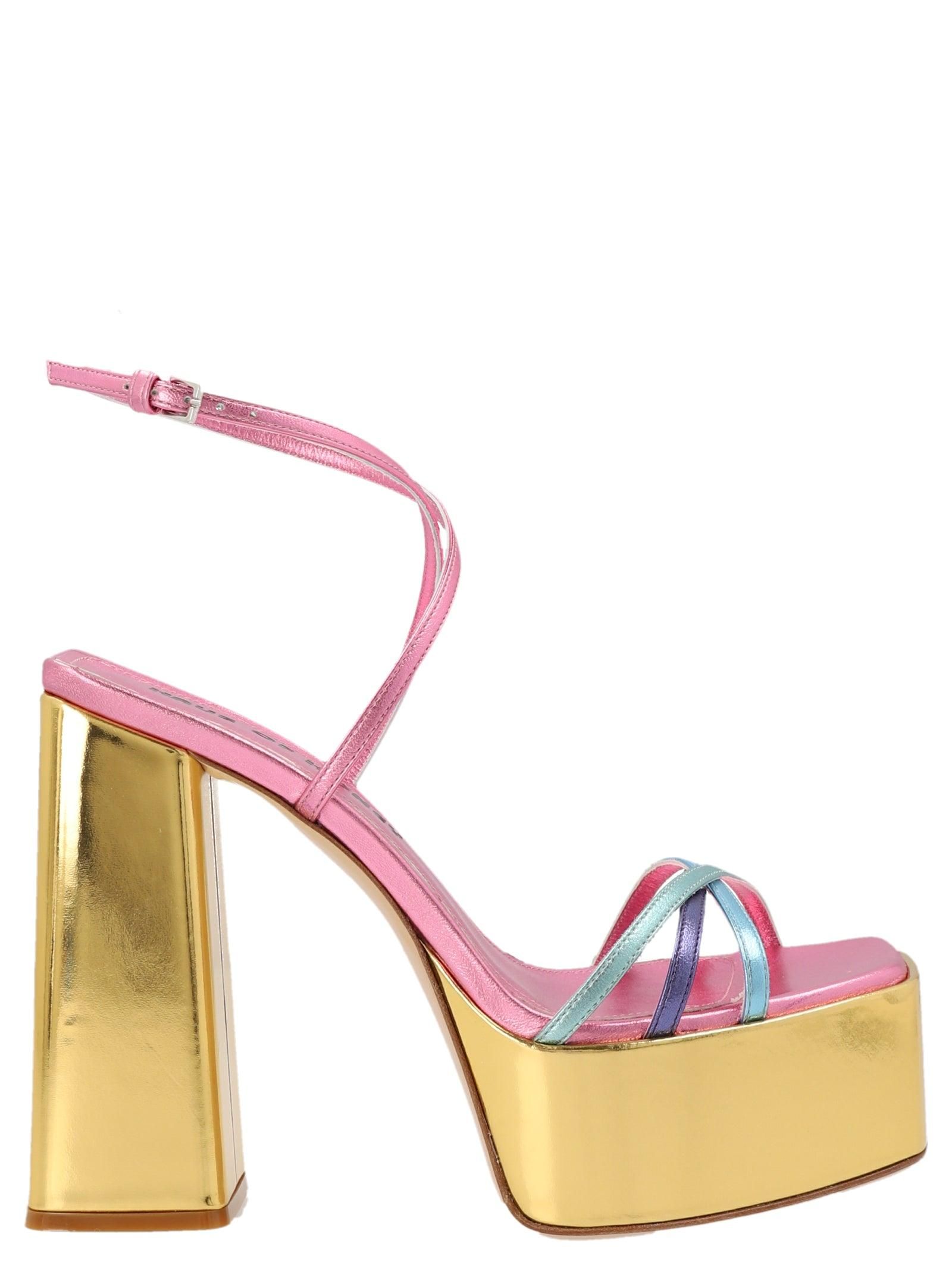 サンダル・ミュール Nodaleto Satin Pink Bulla Chibi Sandals Nodaleto Pink Satin Bulla Chibi Sandals In Multicolor | ModeSens