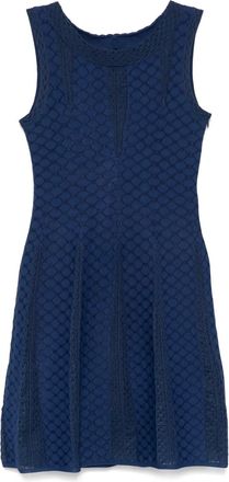 Alaia Abito midi semi trasparente anni 2000 - Blu