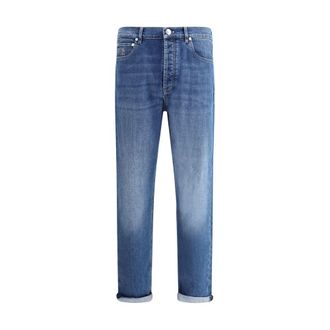Brunello Cucinelli Rechtersneef Jeans met Opgerolde Zoom