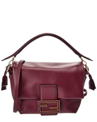 Fendi Fendi Mamma Baguette Small Leather Shoulder Bag