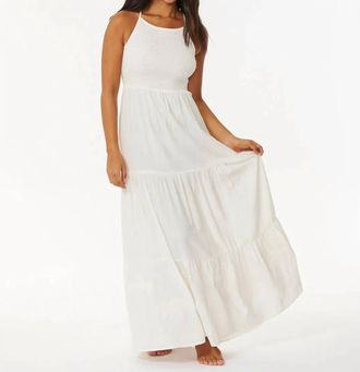 Rip Curl Embroidered Midi Dress In Pacific Dreams