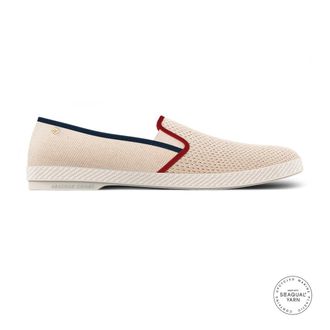 Rivieras Shoes Classic Canvas & Mesh Slip-On Loafer in Cream/Contrast at Nordstrom, Size 46