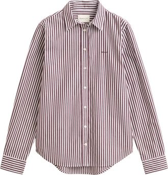 GANT Klassiek Gestreept Poplin Overhemd - Dames - Overhemden - Veelkleurig - L - Katoen - Overhemden