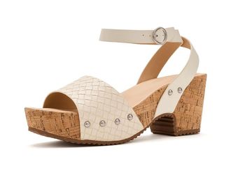 Journee Collection Vanessa Womens Sandals Bone Woven : 7.5 M, Leather