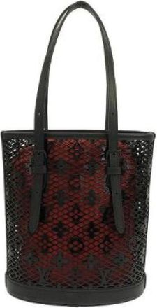 Louis Vuitton Pre-owned Monogram Lace Bucket Bag - Dames - Vintage Tas - Zwart - ONE Size - Leer - Vintage