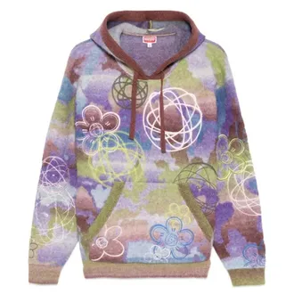 Kenzo X Futura 2000 Knitted Mixed Wool Hoodie, Size Medium