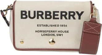Burberry Pre-owned Cross Body Bags, female, White, Size: ONE SIZE Pre-owned Huckleberry Shoulder Crossbody Bag