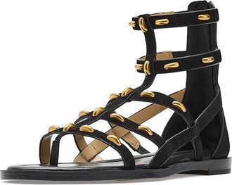 Michael Kors Noa Flat Sandals Womens Sandals Black : 7.5 M, Suede