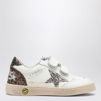 Golden Goose White/glitter Ballstar leather sneakers