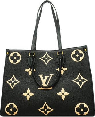 Louis Vuitton Beige Black Tote Bag (Pre-Owned)