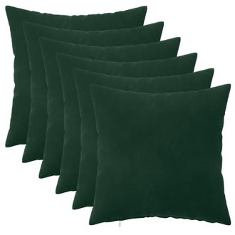 vidaXL Cuscino Con Cuscino Heerlen 6 Pz Verde Scuro Velluto Vidaxl
