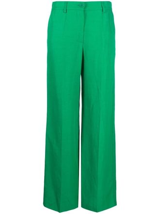 P.A.R.O.S.H. high-rise wide-leg trousers - Green