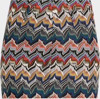 Missoni Metallic Zigzag Mini Skirt