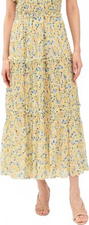 Ulla Johnson Virginie Midi Silk Skirt In Daffodil