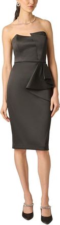Aidan Mattox Stretch Mikado Midi Dress