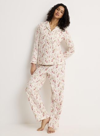 Lauren Ralph Lauren Womens Captivating pattern flannel pyjama set