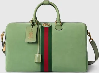 Gucci Savoy Medium Duffle Bag, Green, Suede