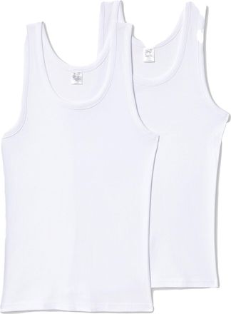 Abanderado Niema Golphin Mens Clásico Algodón Kniited Tank Top, White (Blanco 001), Medium (Size: 48) (Pack of 2)