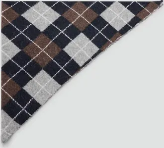 Mango Sciarpa triangolare rombi grigio scuro vigor&eacute; - Donna - Taglia unica - MANGO