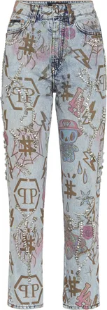Philipp Plein Boyfriend St Tattoo Monogram with Crystals