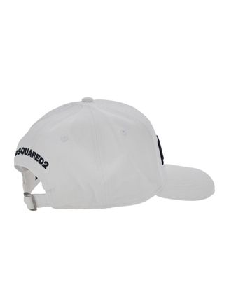 Dsquared2 BCM0996 Logo-Embroidered Cotton Baseball Cap - White
