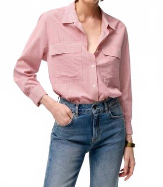 Vanessa Bruno Dim Button Down Shirt In Garnet