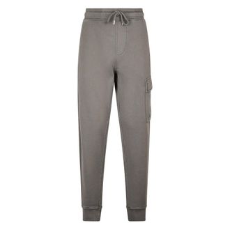 C.P. Company C.p. Company, Broeken, Heren, Grijs, XL, Katoen, Cotton Diagonal Fleece Lens Trainingsbroeken