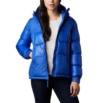 Columbia Pike Lake II Puffer Jacket Womens Blue Insulated Full Zip KFC1116