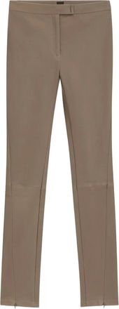 BOSS leather trousers - women - Lamb Skin - 34 - Brown