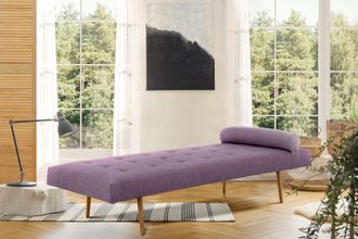 ANDAS Daybett »Agnar« mit Kissenrolle, in 3 Bezugsstoffen und vielen Farben