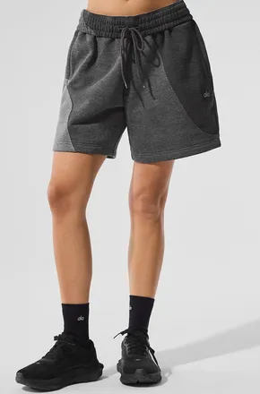 Alo | 7 Make Waves Short in Dark Heather Grey Tonal, Size: 3XL WOMEN/2XL MEN