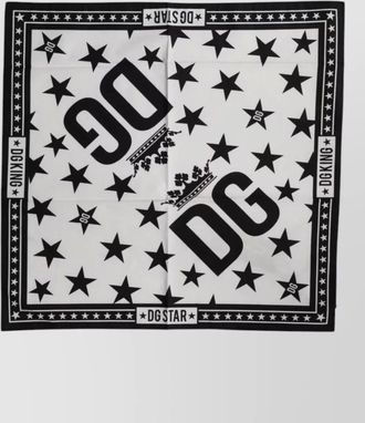 Dolce & Gabbana cotton crown print square scarf