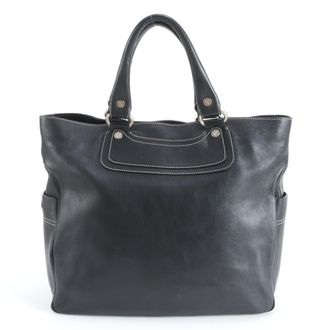 Celine Black Leather Handbag Shoulder Bag Tote Bag (Pre-Owned)
