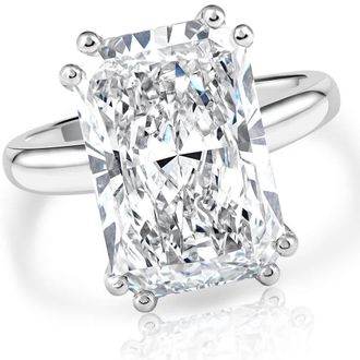 Pompeii3 Certified 4.00Ct Radiant Cut Diamond Engagement Ring White Gold Lab Grown Size: 7