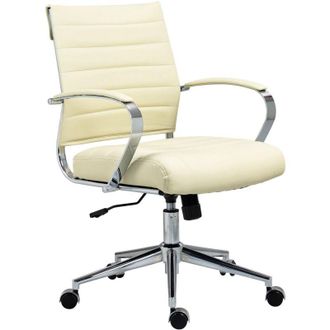Clp Clp - Silla De Oficina Oakland Simil Cuero Crema