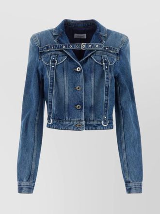 Off-white denim cropped jacket