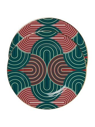 La DoubleJ Dessert Plates Set Of 2 Slinky Verde Green at Nordstrom