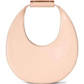 Staud Leather Moon Bag in Blush at Nordstrom