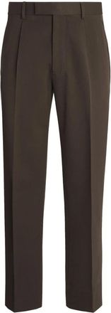 Ermenegildo Zegna Katoen/Wollen Broek met Zakken - Heren - Nette broeken - Bruin - XL - Katoen - Broeken