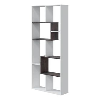 Calicosy Kawa Reversible 8-Compartment Bookshelf, 180Cm High in White