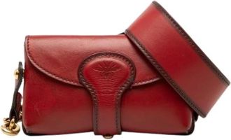 Dior Pre-owned D Bee Saddle Bag - Dames - Vintage Schoudertas - Rood - ONE Size - Leer - Vintage