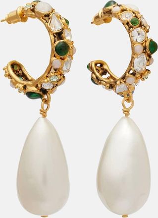 Saint Laurent Embellished drop earrings