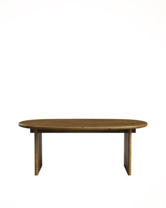 Hannun Mesa de centro de madera de abeto en color marr&oacute;n 102 cm