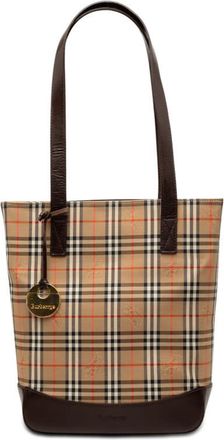 Burberry Pre-owned Burberry Haymarket Check Canvas Tote Ladies E482EVQR1AQZ5QFB