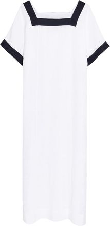 Les Vacances d'Irina Astypalea Linen Midi Kaftan Dress - White - 1 (XS / S)