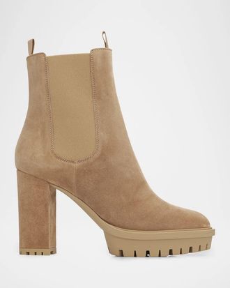 Gianvito Rossi 70mm Suede Chelsea Boots