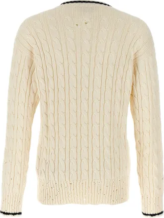 Marni Cable-Knit Cotton Sweater - Cream