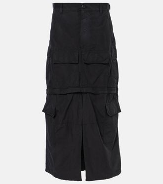 Balenciaga Cotton-blend ripstop cargo skirt