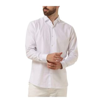 Genti Heren, Overhemden, Wit, Maat: 2XL Katoen