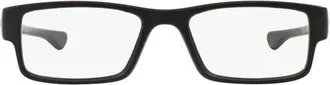 Oakley Airdrop 55mm Rectangular Optical Glasses in Black at Nordstrom